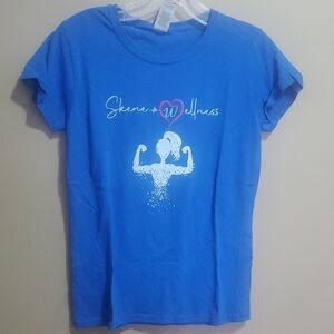 Gildan Blue Heavy Cotton T-Shirt Size Small